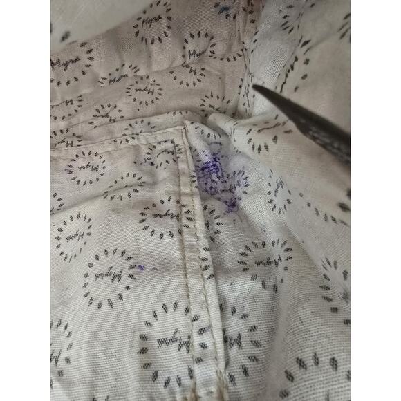 Myra Bags Upcycled Canvas Handbag Sel De Mer Beige Tote Nordstrom 13x10 Fringe - Picture 7 of 7